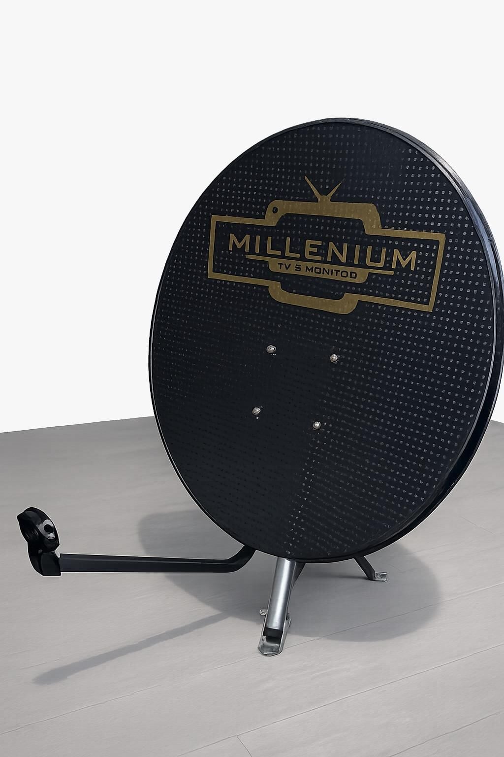 Millenium Siyah 85 cm Delikli 0.60mm Rüzgara Dayanıklı Çanak Anten Takımı