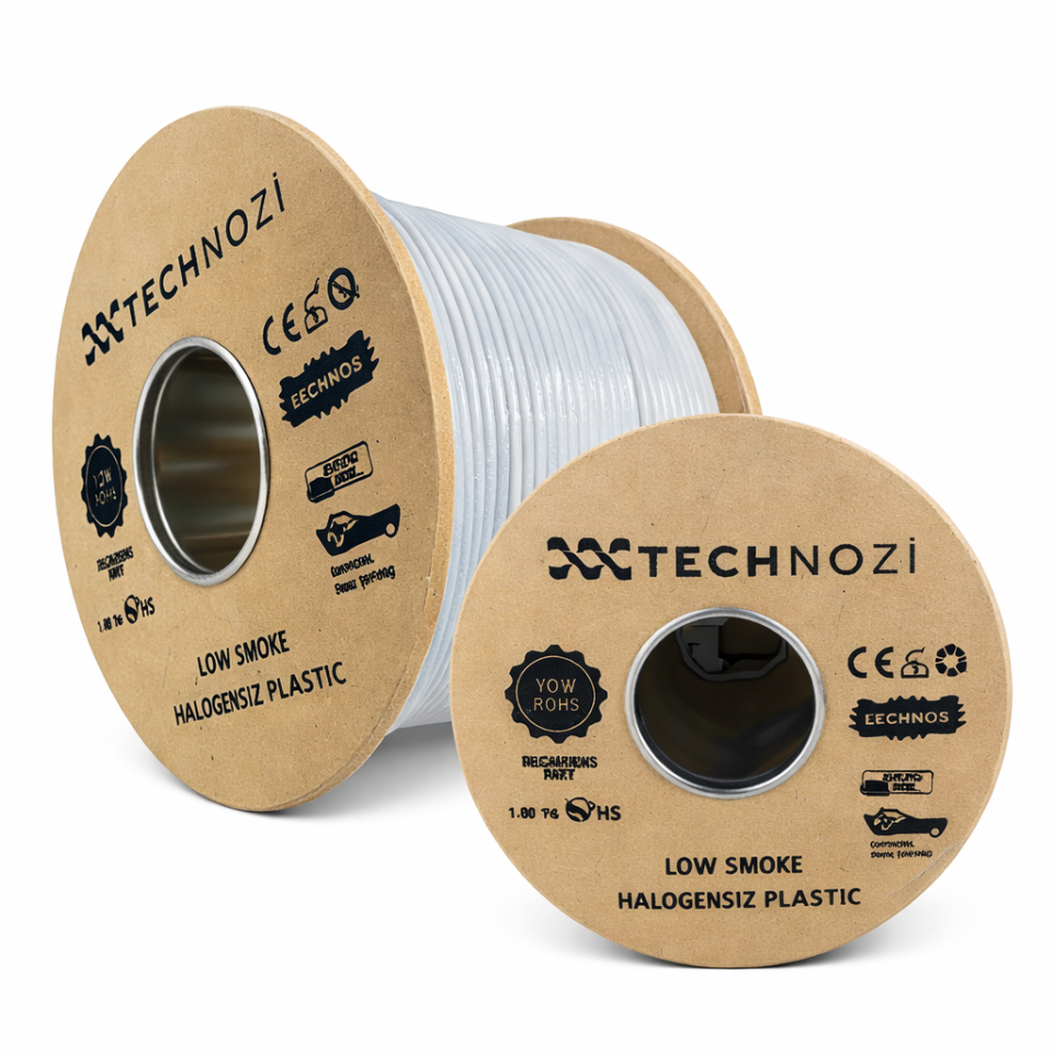 Technozi RG6/U4 48 Tel Makaralı Tv Anten Kablosu 300 Metre