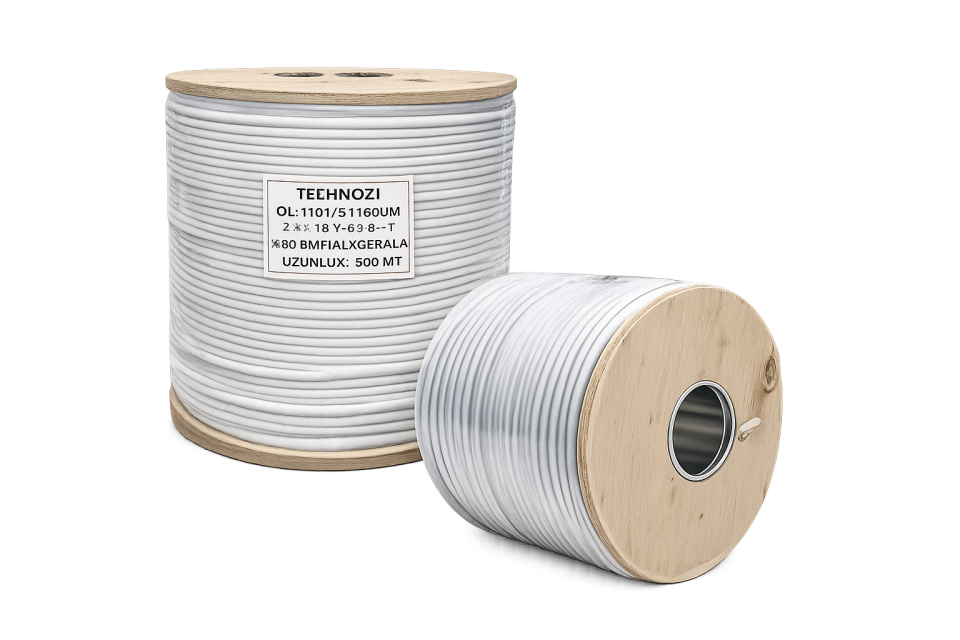 Technozi RG6/U4 48 Tel Makaralı Tv Anten Kablosu 500 Metre