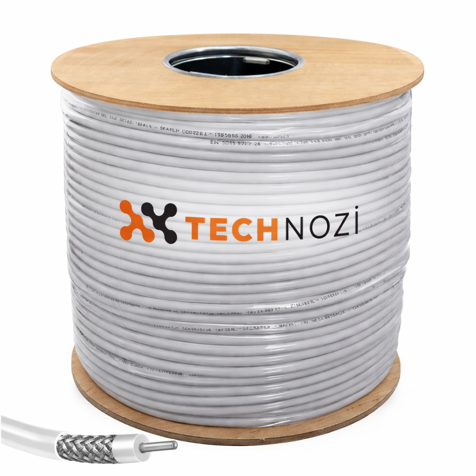 Technozi Mini Twin İkili Uydu Kablosu Anten Kablosu 100 Metre