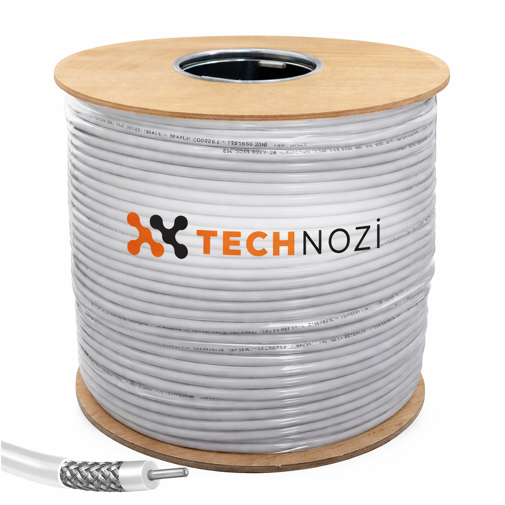 Technozi Mini Twin İkili Uydu Kablosu Anten Kablosu 300 Metre