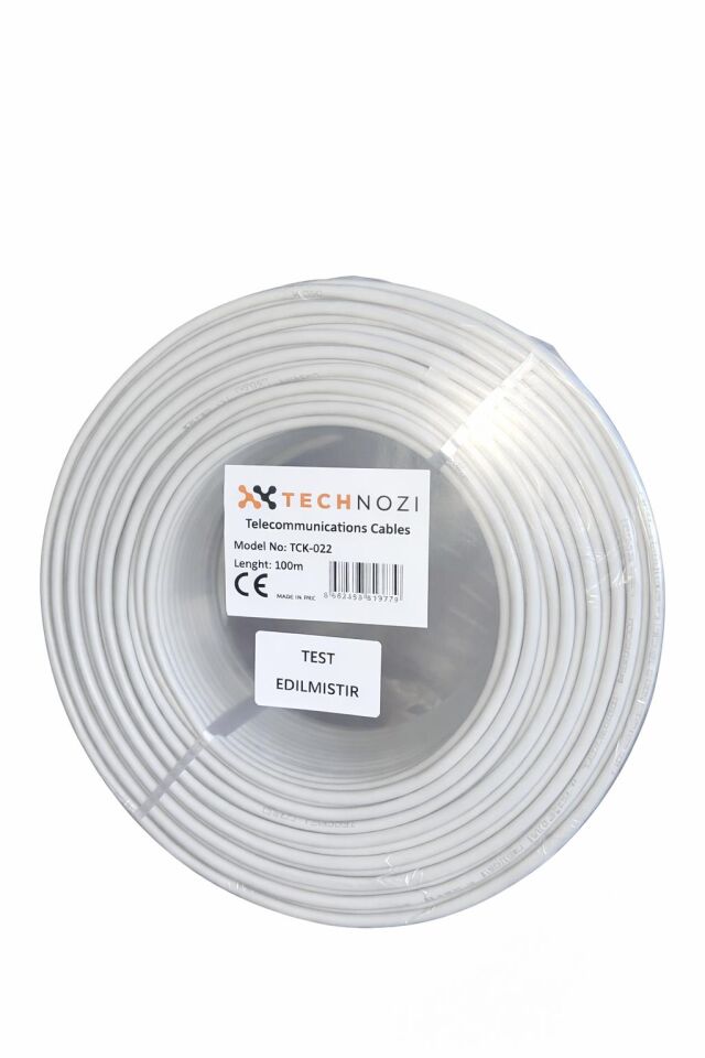 Technozi CCTV Kamera Kablosu 100 Metre 0,22 mm Güvenlik Sistem Kablosu