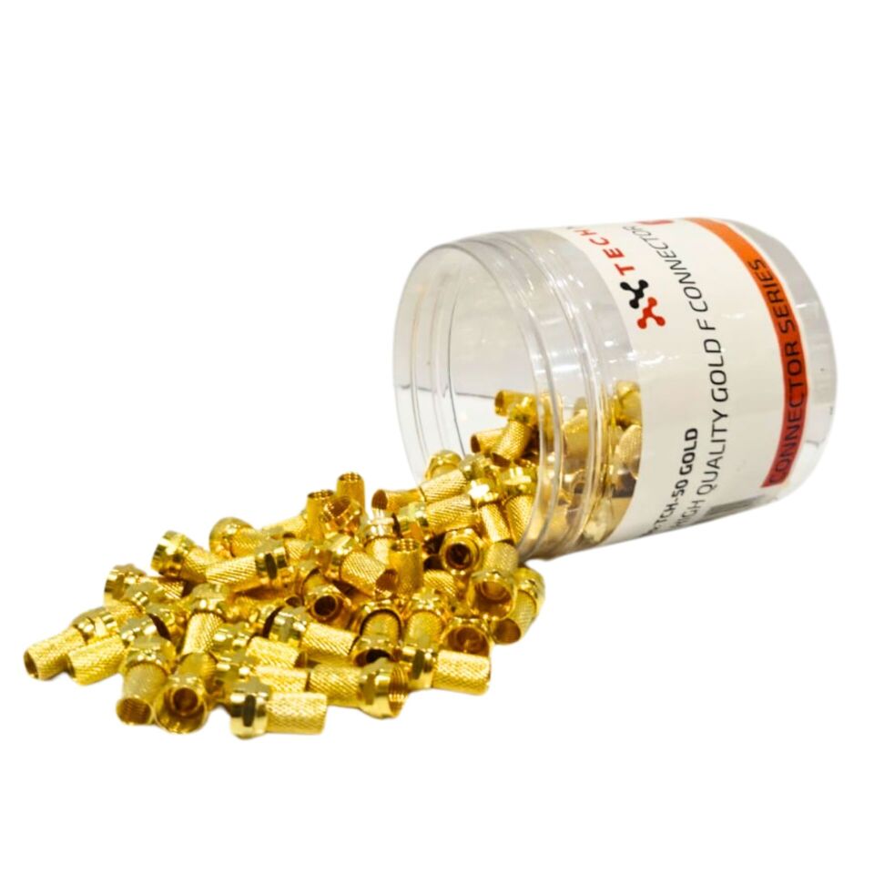 Technozi TCH-50G Gold F Konnektör (Kavanoz)