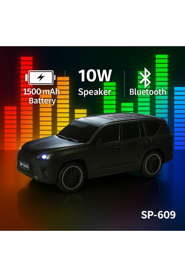 SP-609 Jeep Taşınabilir Şarjlı Bluetooth Hoparlör