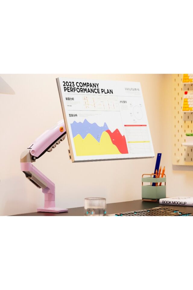 NB North Bayou F80-XJ 17-30 inç Monitör Stand Amortisörlü Fantasy Pink