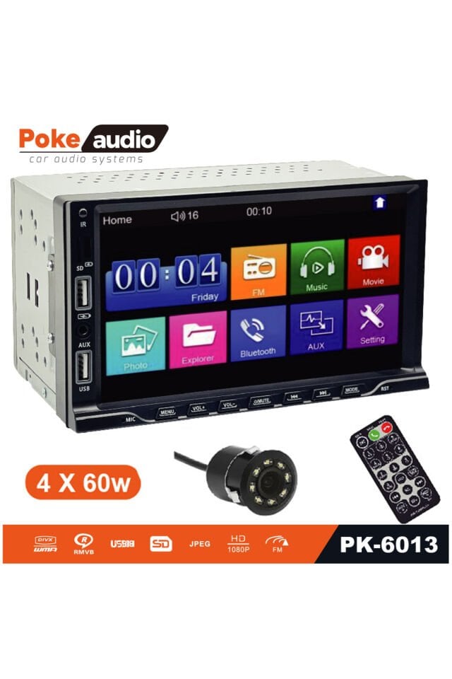 Double Teyp 7 4x60w Bt/usb/sd/fm/aux Kameralı