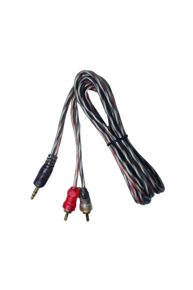 Stereo Aux 2rca 3mm 1.5mt Silikon Kablo