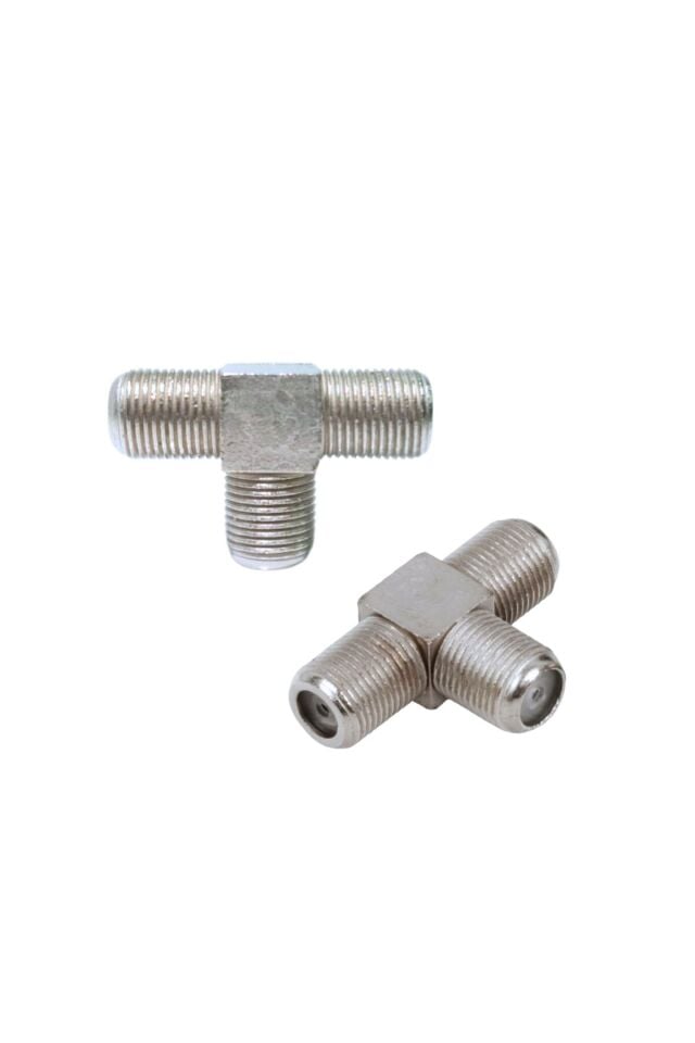 F Konnektör T Fiş Çanak Anten Kablo Bağlantı Konnektörü 50 Adet Kutulu