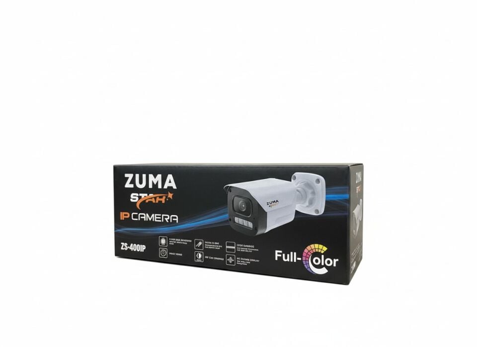 ZumaStar 4MP Gece Görüşlü IP Bullet Güvenlik Kamerası
