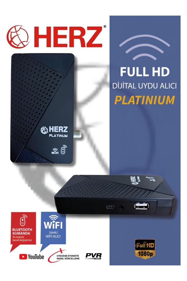 Herz Platinium Full Hd Uydu Alıcısı Bluetooth HDMI USB Wifi