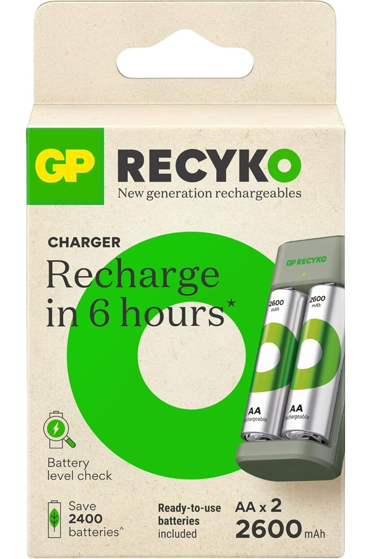 E221 Usb Pil Şarj Cihazı 2 Adet 2600mah Aa Kalem Pilli Set Mhmt 1053513