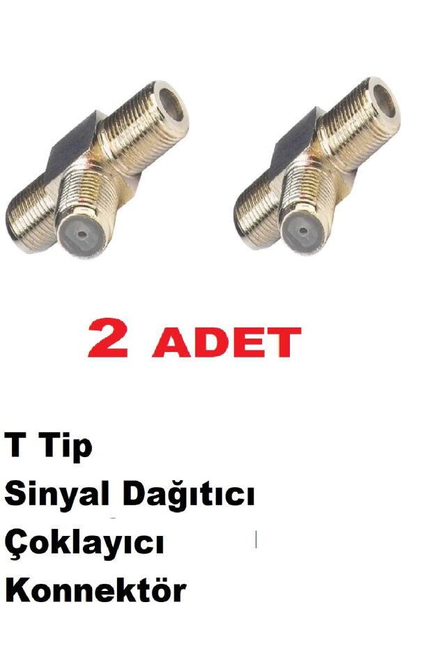 T Tip Sinyal Dağıtıcı Çoklayıcı Konnektör 3 lü 3 Yollu Bölücü Fiş Jack Dişi