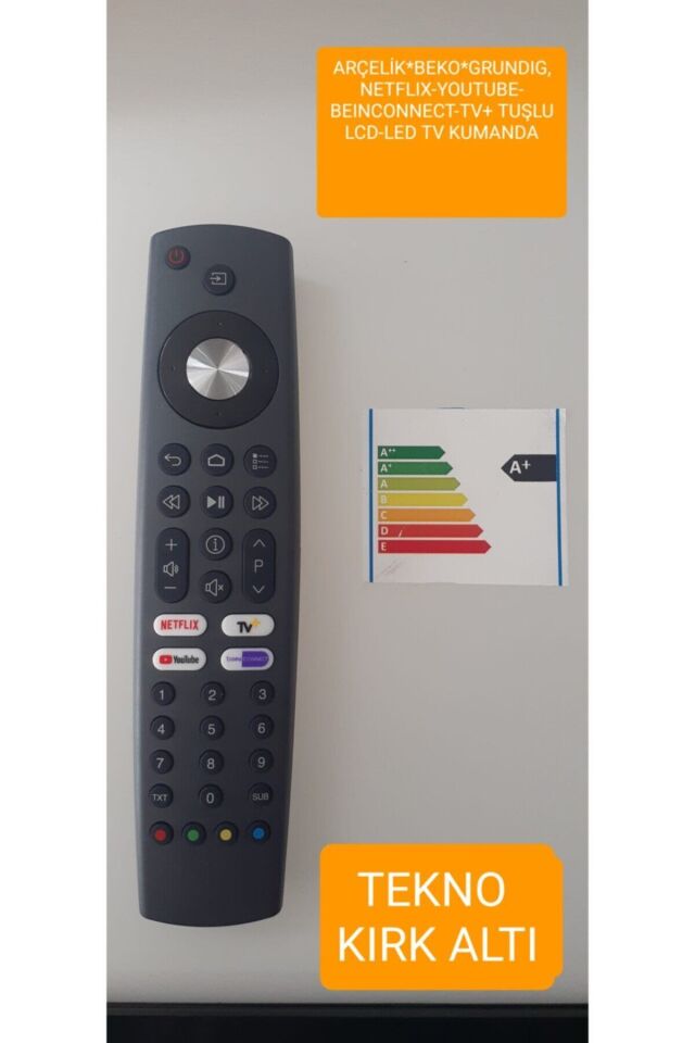 *beko*grundıg Ts9187r Rc4353902/01 Netflıx-youtube-beınconnect-tv+ Tuşlu Lcd-led Tv Kumanda
