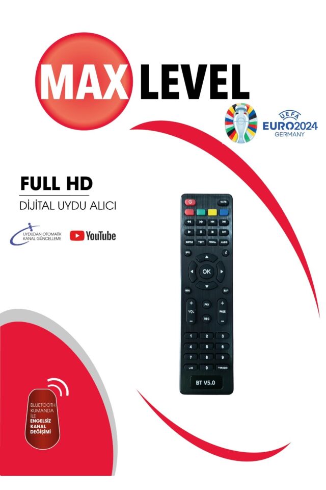 Maxlevel Hd Uydu Alıcı Tgks'li Mpeg4 Hd Tak Kullan Bluetooth Kumandalı