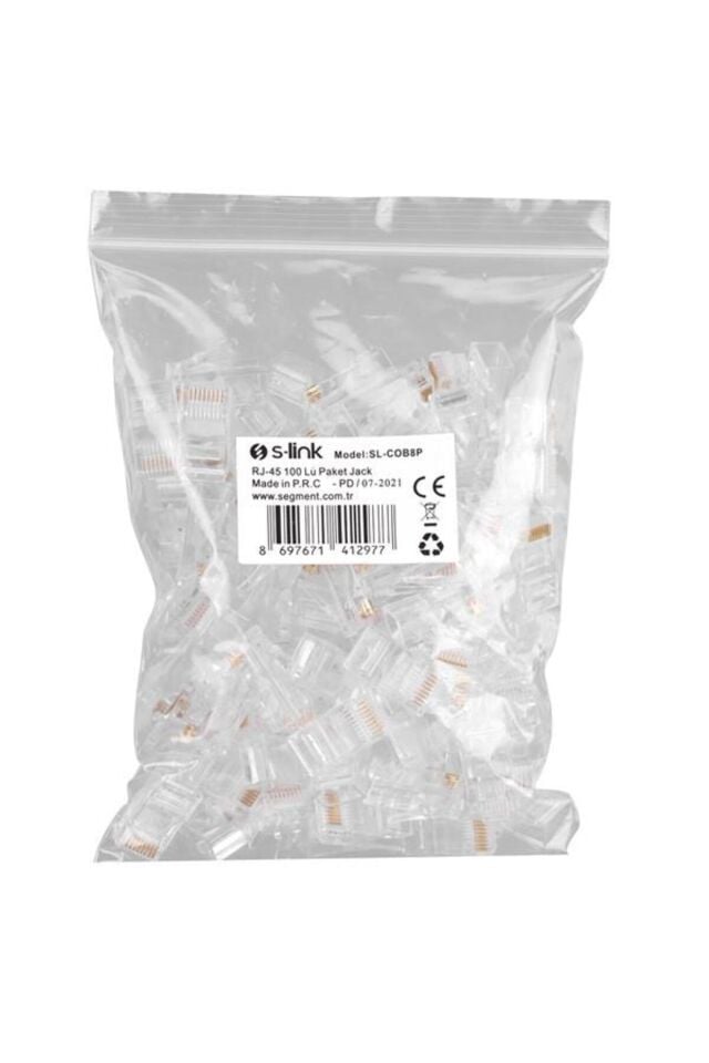 SL-COB8P RJ-45 Uyumlu 100 Lü Paket Jack