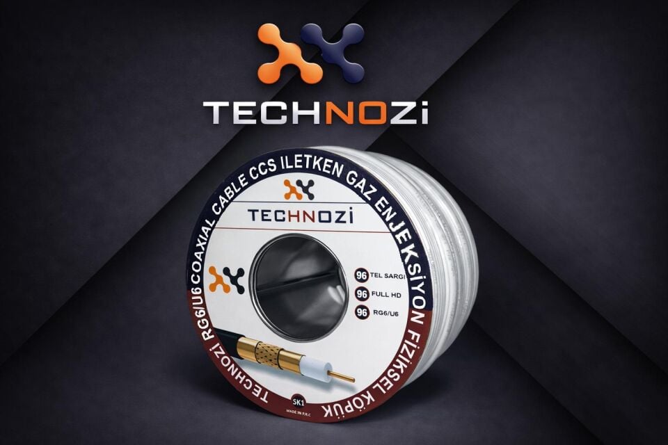 Technozi 96 Tel TV Anten Kablosu 300 Metre Yerli Üretim Uydu Kablosu
