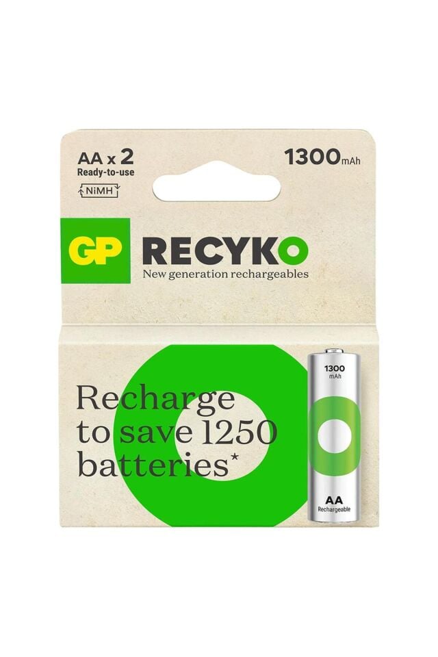 ReCyko 1300 mAh Ni-Mh 1.2 Volt AA Kalem Şarjlı Pil 2li Paket