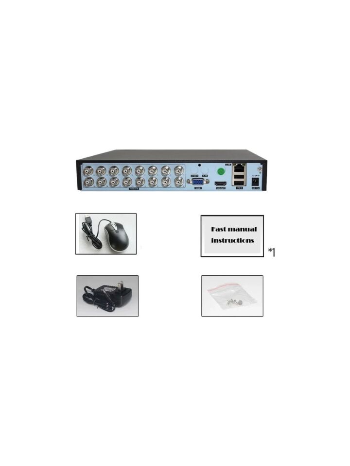 Xmeye 16 Kanal 5 mp Kamera Kayıt Cihazı Ahd Dvr 1080P H265+ Plus 16 in 1 Hibrit