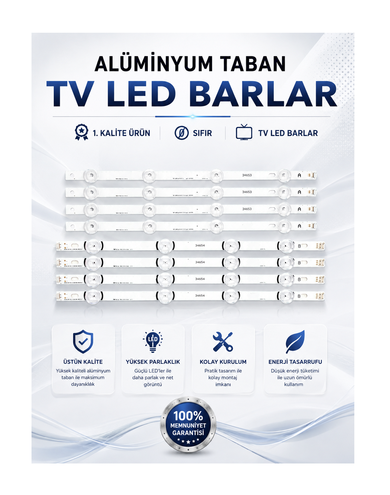 LG LED Bar 42LB620V, 42LP630H, 42LB580N, 42LB580V, 42LB582V, 42LB652V Alüminyum Tabanlı Yüksek Kalite