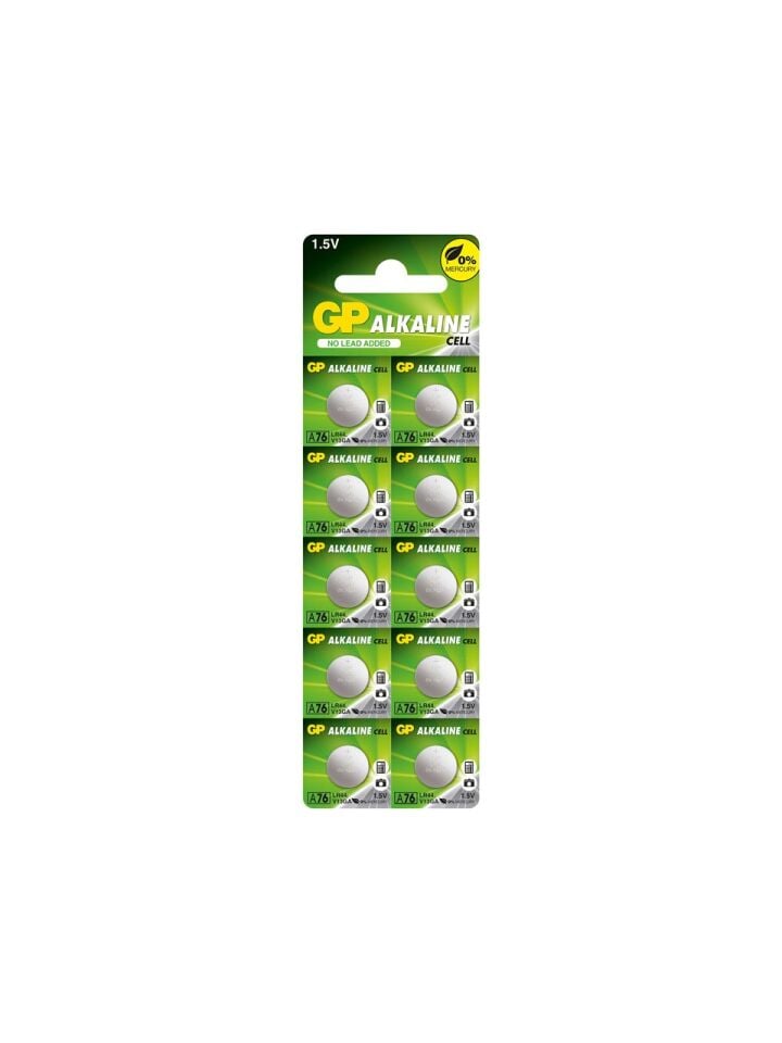 GP GPA76-2C10 LR44 AG13 Alkalin Düğme Pil 10'lu Paket
