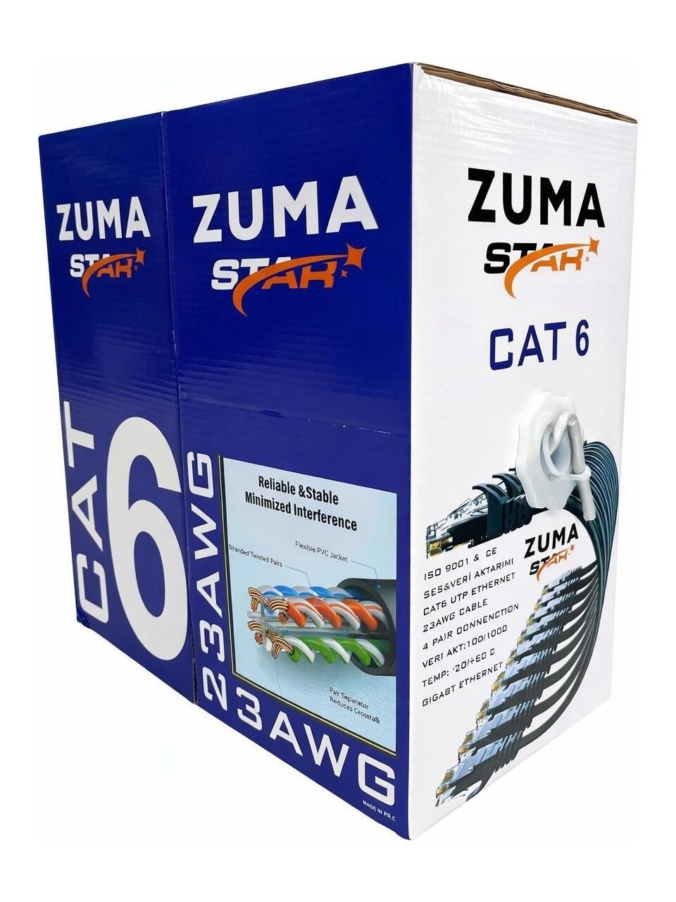Cat6 Kablo 305 Metre Network Kablosu 23AWG