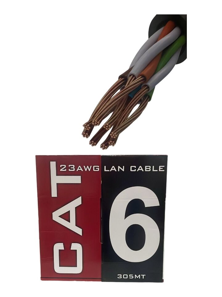 Maxicom Cat6 305M 23AWG Internet Ethernet Yüksek Hızlı Kablo