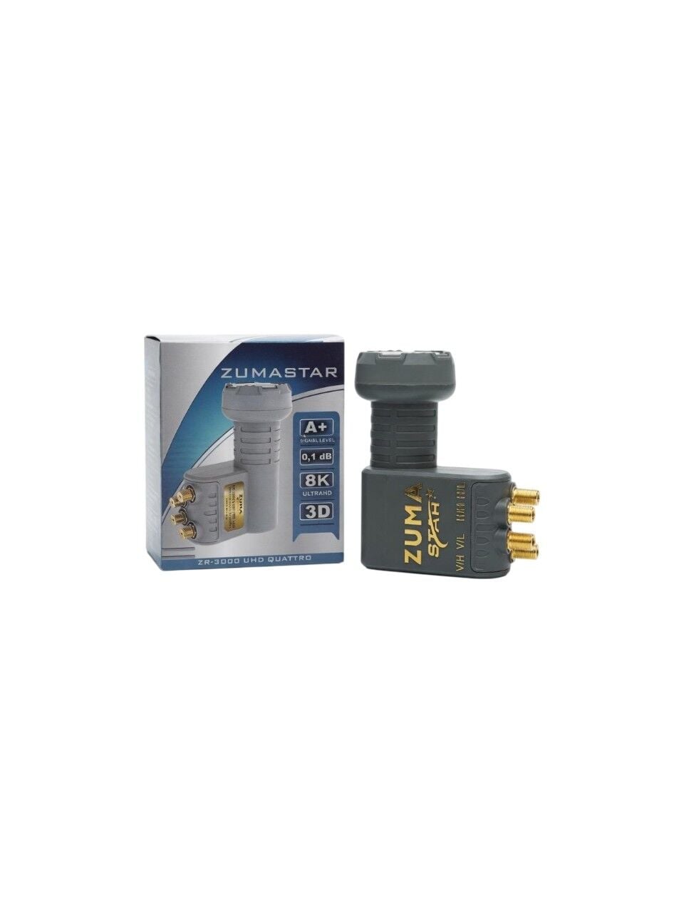 Quattro Lnb ZR-3000 UHD Yüksek Kalite Yayın A+ 0.1 Db Ultra Hd 8k 3D