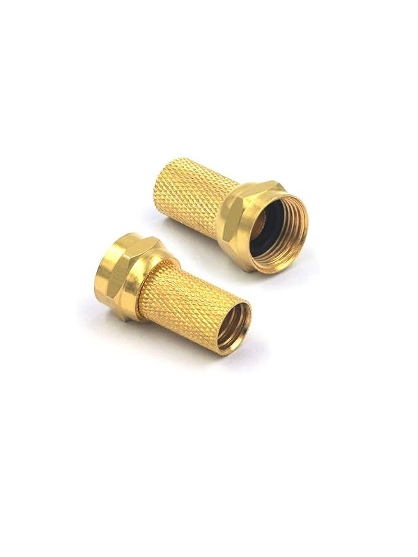 Gold F Konnektör RG6/U4 Geniş Altın F Konnektör 100'lü Paket