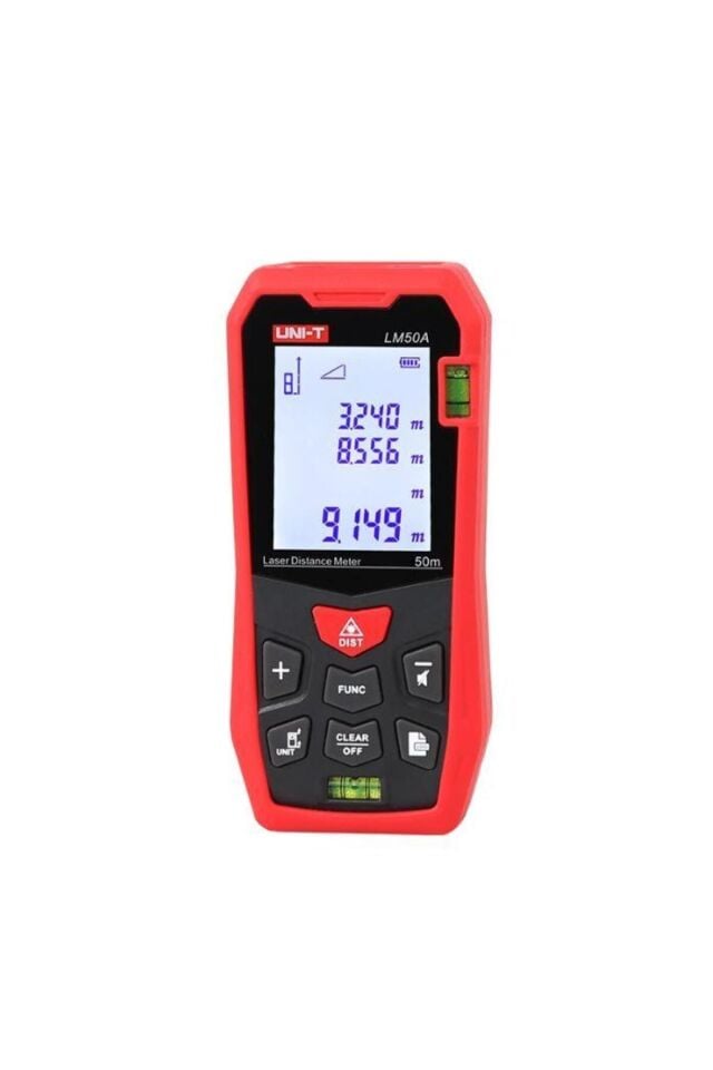 Unı-t Lm50a 50 Metre Lazer Metre Çift Su Terazili Hafızalı