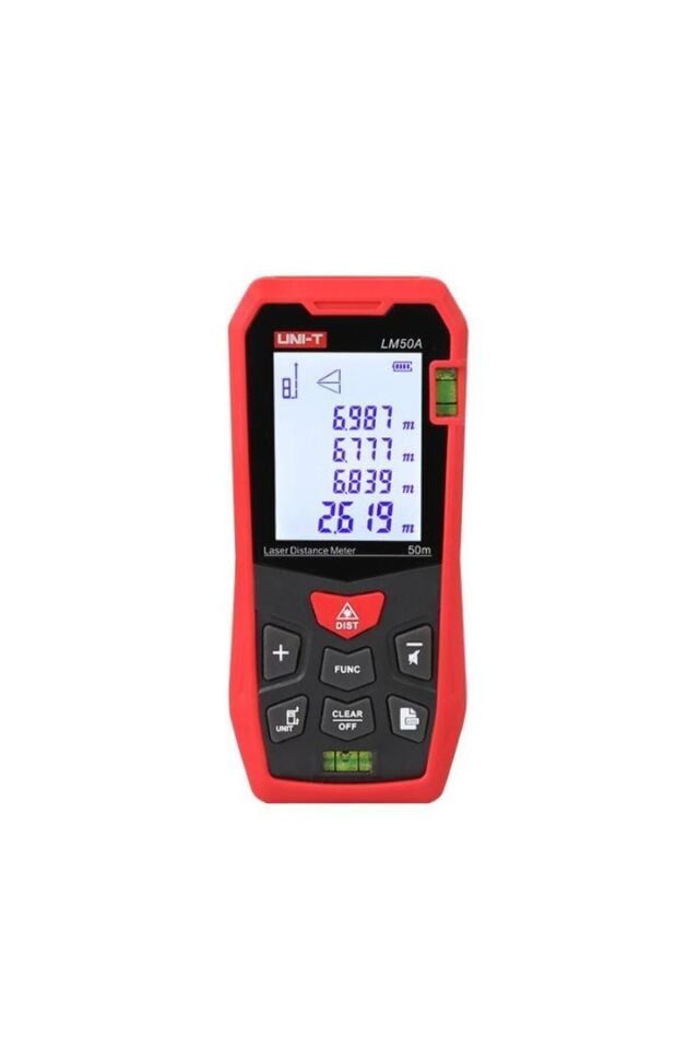 Unı-t Lm50a 50 Metre Lazer Metre Çift Su Terazili Hafızalı
