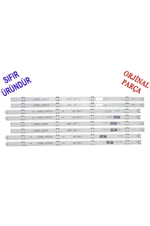49uh650v 6916l-2453a, 6916l-2552a, 6916l-2551a, 6916l-2452a Sıfır Orjınal Led Bar Takımı