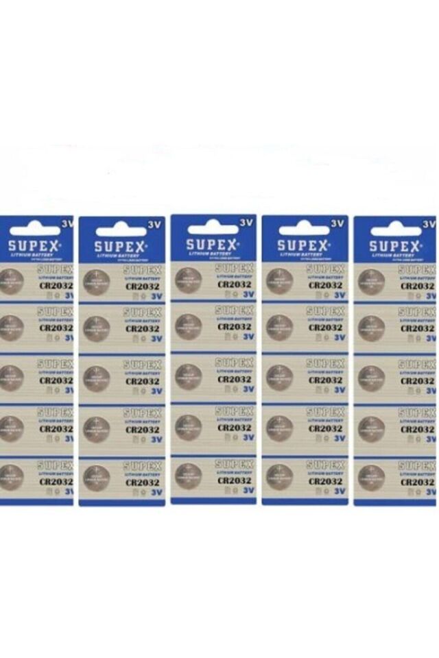 25 Adet 3 Volt Cr2032 Lityum Para Pil (dl2032 Bios-kepenk-kumanda Taerazi Düğme Lithum Pili)