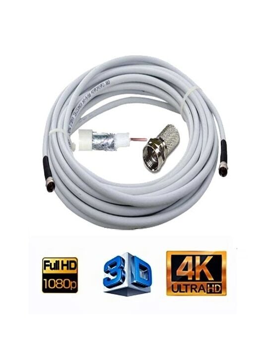 50m Anten Kablosu 4K Çanak LNB Kablosu