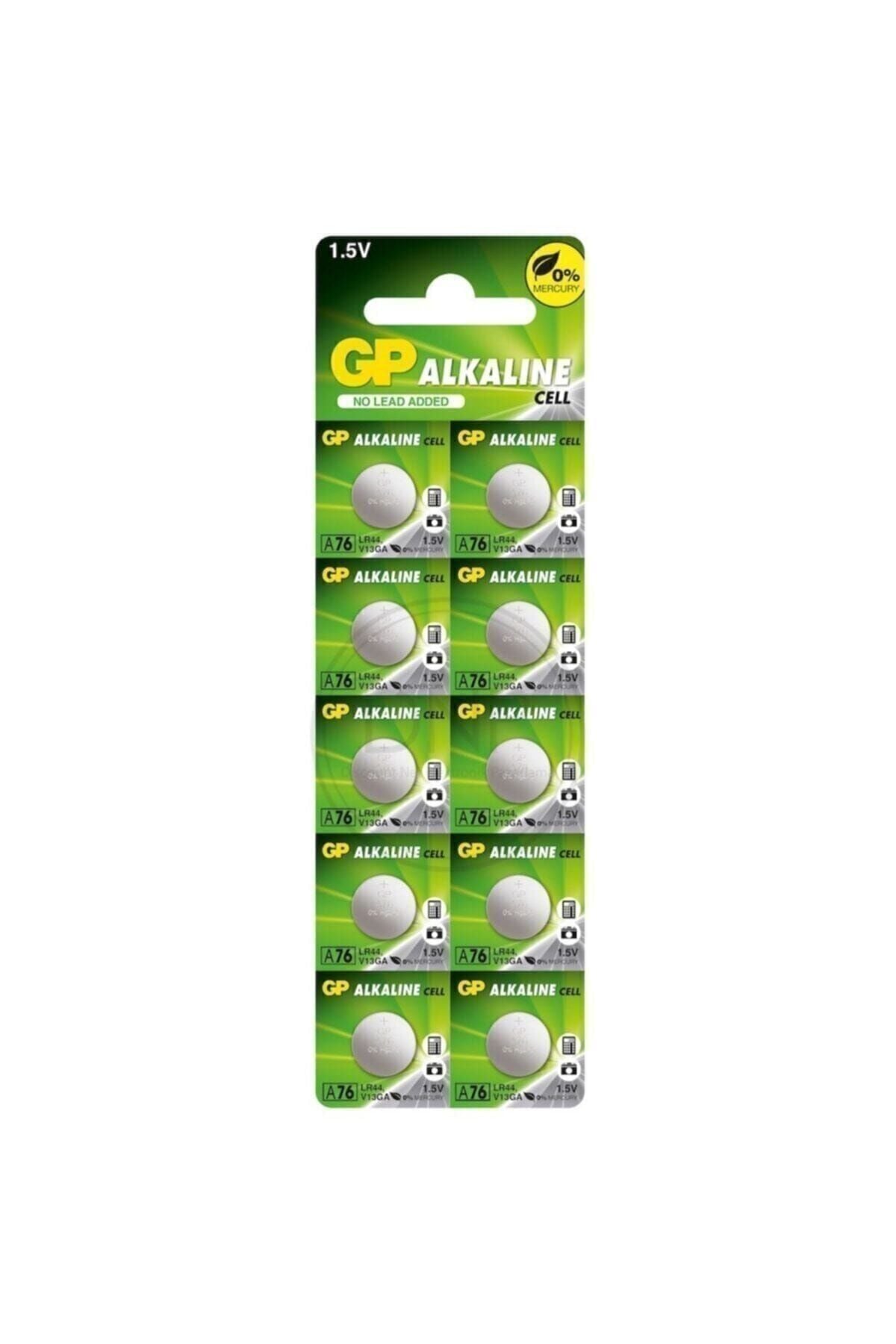 Alkalin Düğme Pil 10 lu Kart AG13 A76 LR44 1.5V