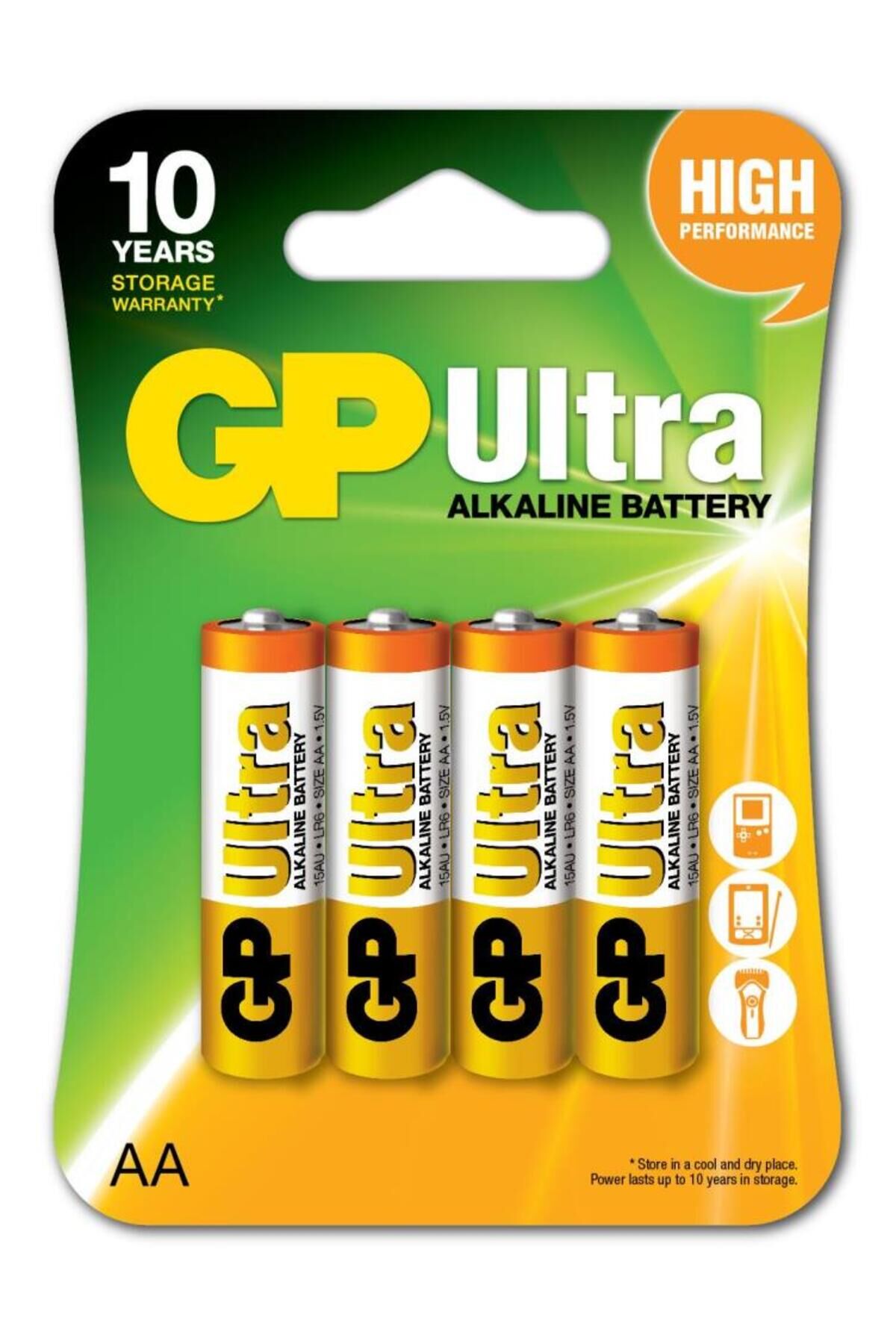 GP Ultra Alkalin AA Kalem Pil 4'lü Paket LR6 1.5V G-Tech Uzun Ömürlü Pil