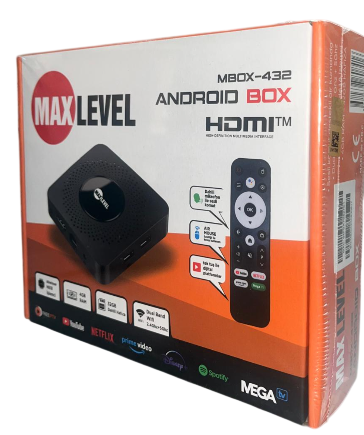 Max Level 4GB RAM 32GB Android TV Box 4K Medya Oynatıcı